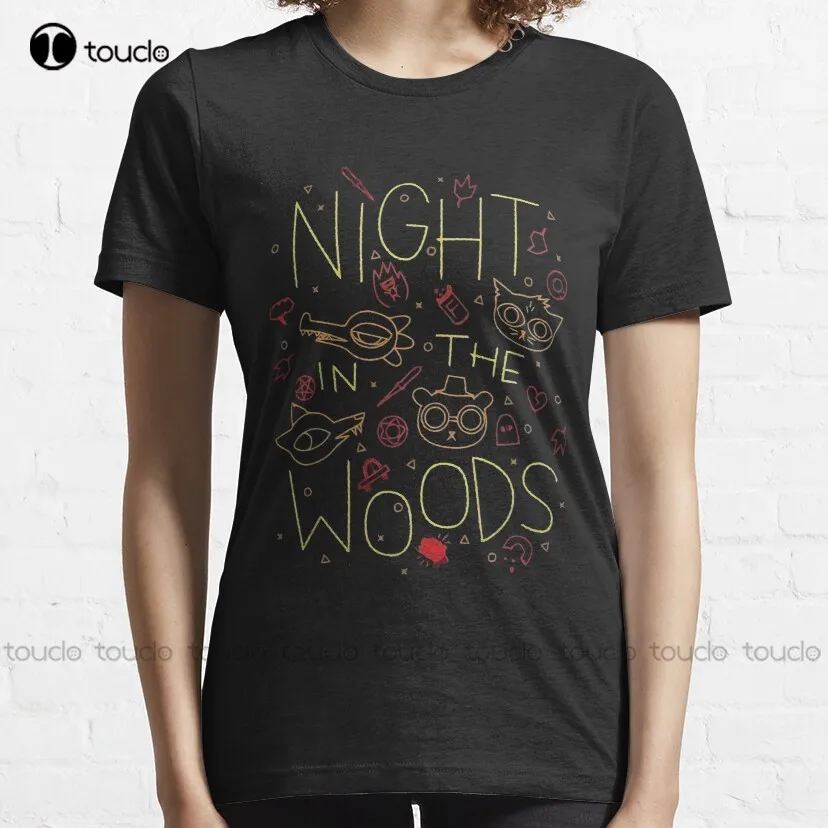 Night In The Woods-Camiseta clásica para hombre, camisa de manga corta, personalizada, con estampado Digital, Unisex, Xs-5Xl