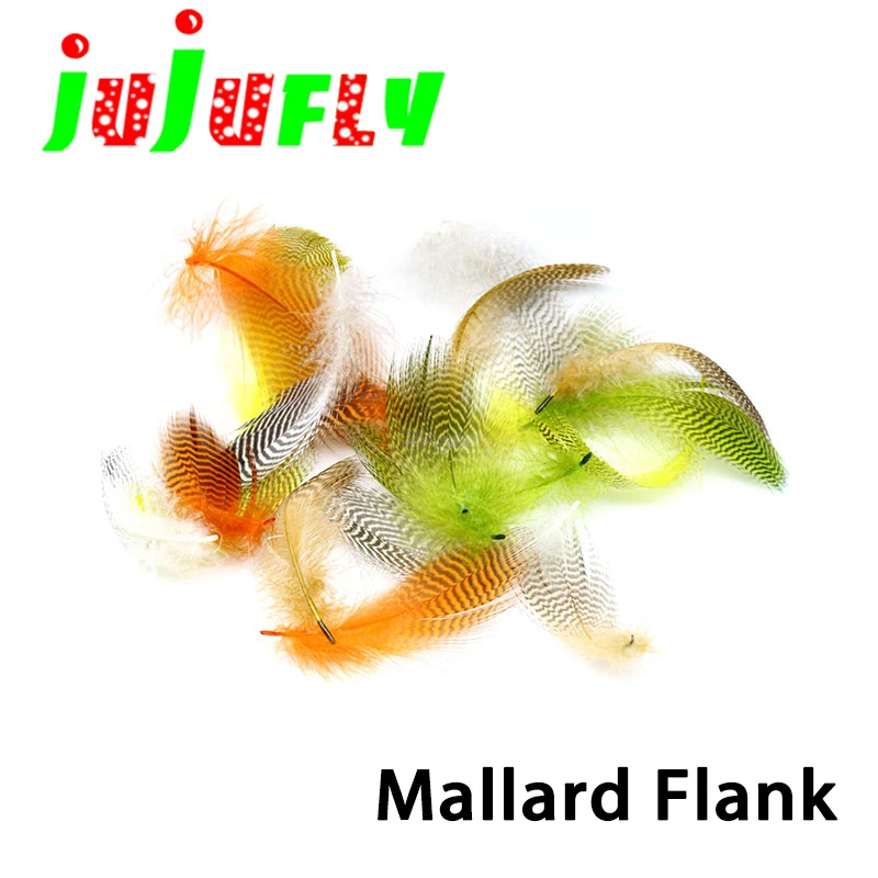 

selected 20 feathers fly tying mallard duck flank feathers prime dry fly wings fly tying materials grizzly barred grey feather
