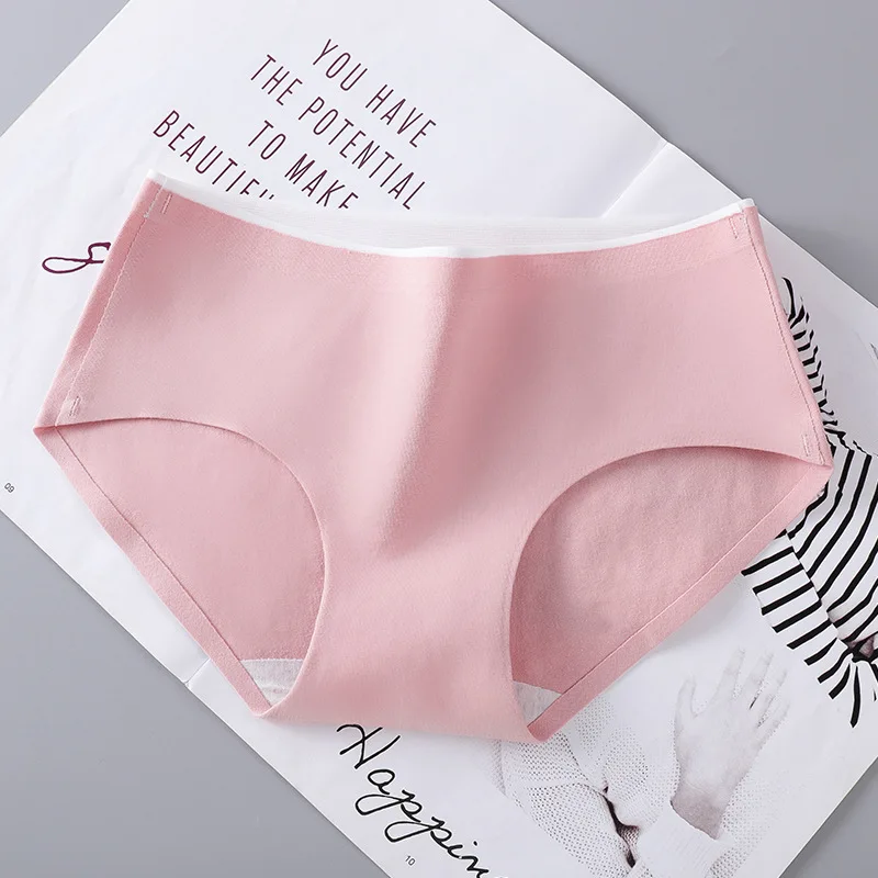2021 Solid Panties New Leakproof  Antibacterial Cotton Briefs SexyPink Cute Girls Underwear for Women Large size shorts