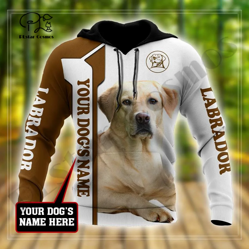 

PLstar Cosmos 3Dprint Newest Labrador Retriever Custom Dog Name Harajuku Casual Streetwear Unique Unisex Hoodies/Sweatshirt/Zip