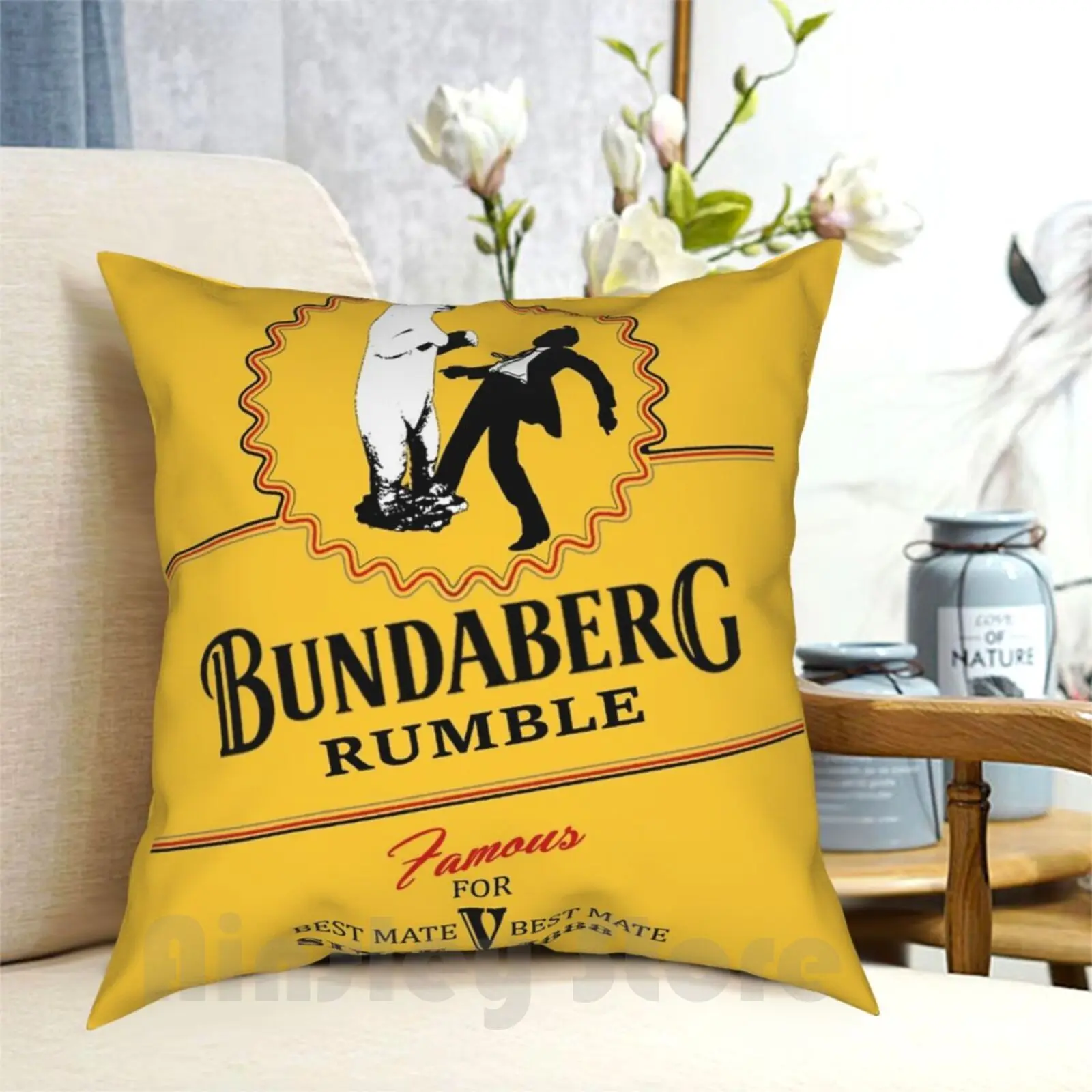 Bundaberg Rumble Pillow Case Printed Home Soft Throw Pillow Drunk Australia Rum Spirit Aussie Bundaberg Funny Drinking