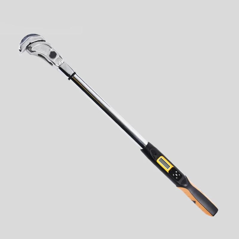 Llave dinamométrica de cabeza de barra de acero, llave de tubo, enchufe conectado directamente, herramienta de medición de construcción de edificios, rosca recta 410N.m