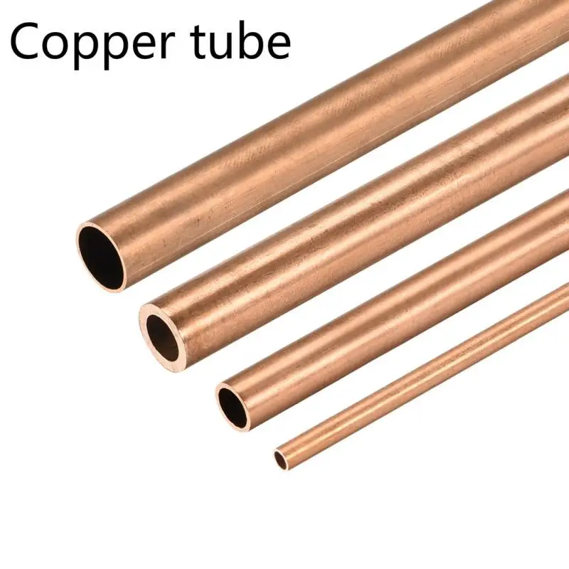 Copper Round Tube OD 2~20mm ID 1~18mm Length 100mm~500mm Hollow Straight Pipe Tubing for DIY Crafts Industrial