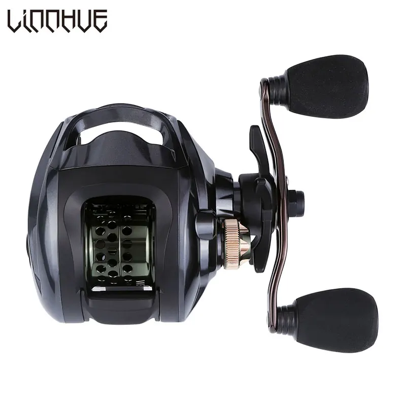 

LINNHUE WB1000 2000 Baitcasting Reel Shallow Spool 6.3:1 High Speend Right Left Hand 5.5KG Max Drag Saltwater Fishing Reel