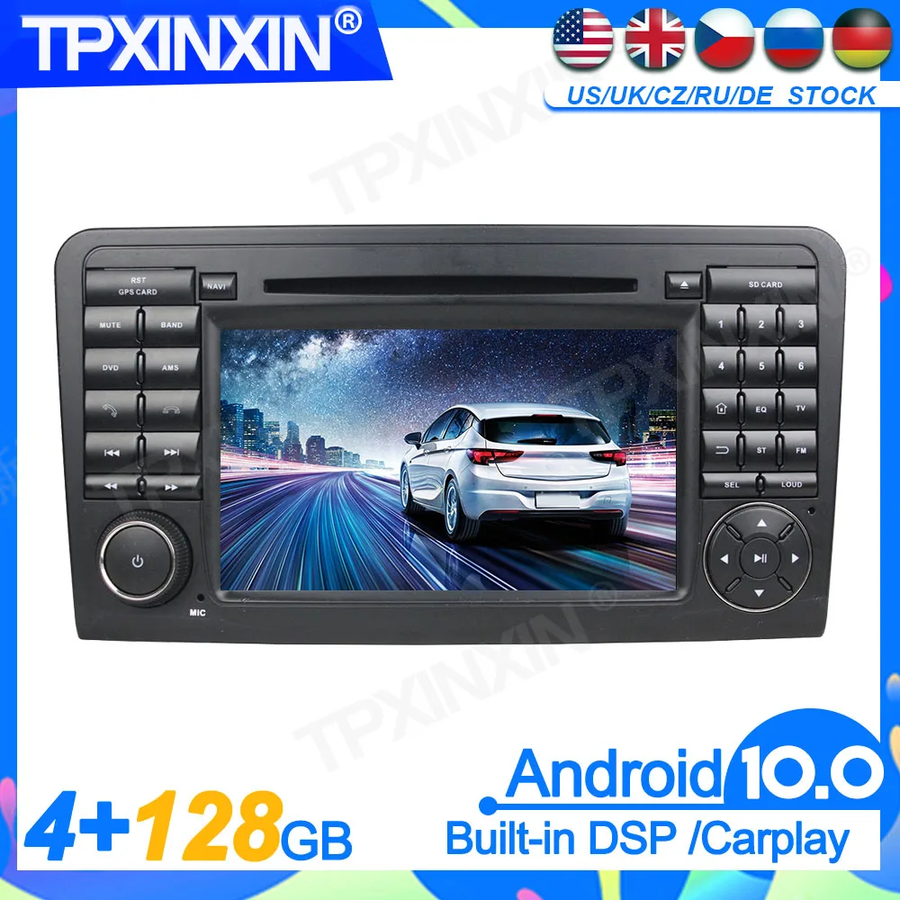 4G+64GB Android 10.0 DSP Carplay For Mercedes-Benz ML Class W164 Multimedia GPS Navigation Audio Stereo Radio Radio Audio Stereo