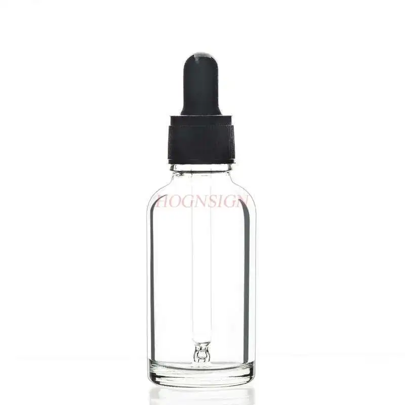 Transparent screw-top glass dropper bottle 50ml sealed dropper bottle chemical experiment equipment essential oil bottle