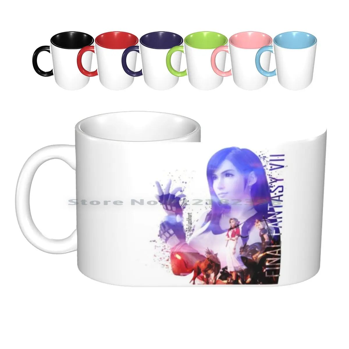 Tifa Lockhart-Final Fantasy 7 Ceramic Mugs Coffee Cups Milk Tea Mug Tifa Tifa Lockhart Ff7 Ff7remake Ffvii Final Fantasy Final