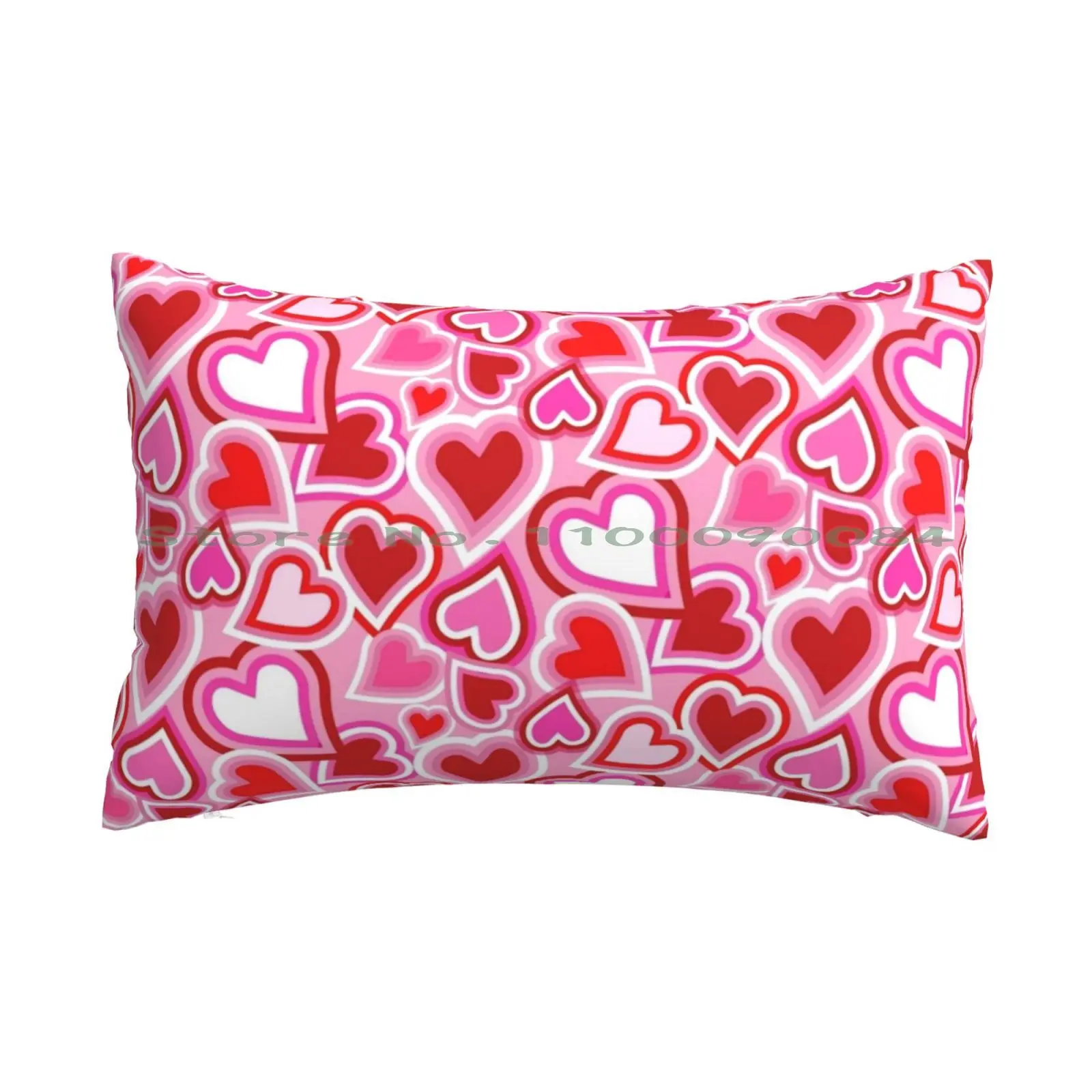 Valentine Mix Hearts Pillow Case 20x30 50*75 Sofa Bedroom South Africa Nwo Wwf Football Rugby Sports Long Rectangle Pillowcover