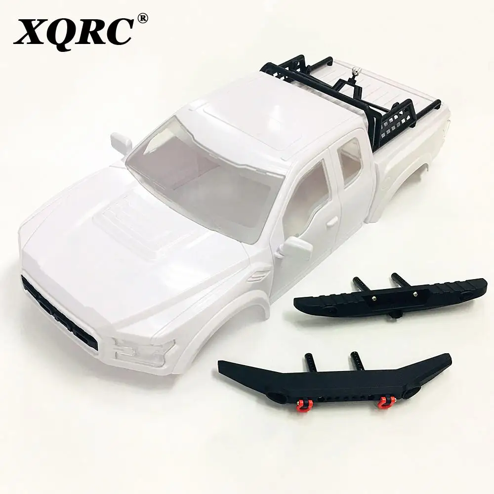 Wyścigowy ABS Ford Raptor Hard Body z zderzakiem i bagażnikiem na koła zapasowe 325mm Body Shell White do RC Crawler Car TRX4 TRX-4