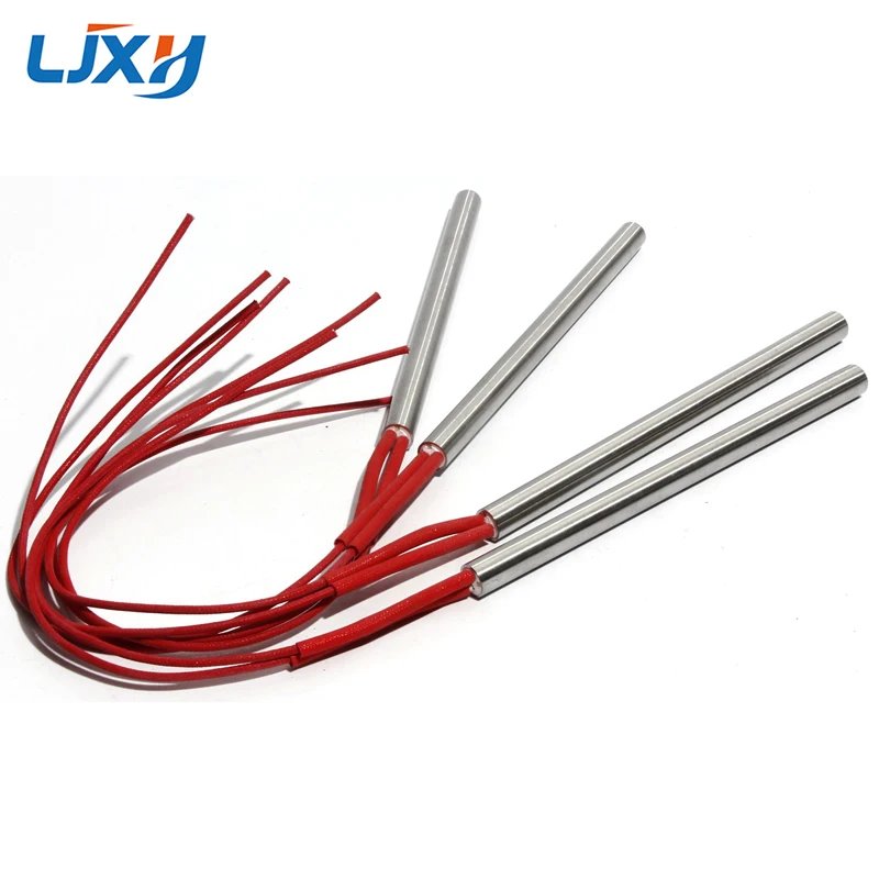 LJXH 2PCS 12mm 180~300mm Cylindrical Electric Heating Pipe Tubular Heater SUS Single-End Rod 110V/220V/380V 550/600/660/750/900W