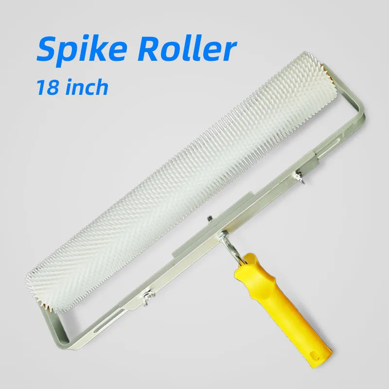Rolo de Plástico Auto-nivelamento Spike Roller para Piso Epóxi Ferramenta de Pintura Profissional 18 46cm