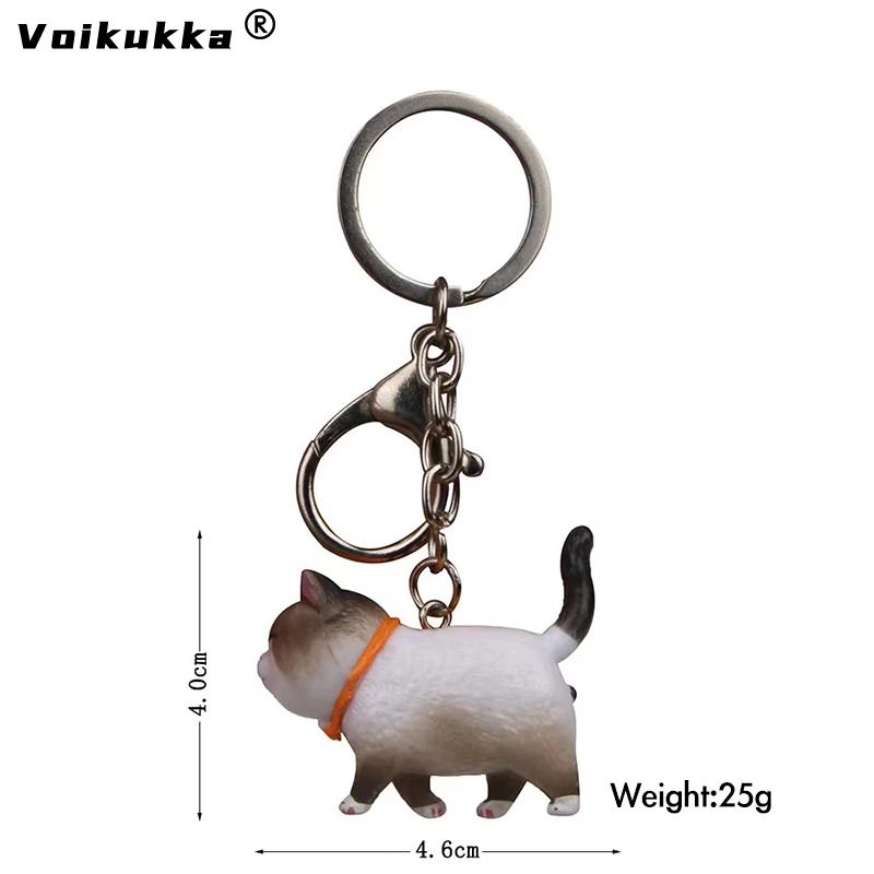 Second Generation 9 Models Cute Chubby Cat Bag Pendant Lovely Car Key Carabiner Keychain Charms For Ladies Men Women Gifts