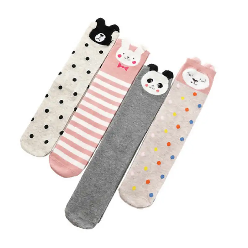 

Girl Knee Hight Stockings Children Half Cylinder Boy Knee-high Legwarmers Kids Knee Above Leg Warm Cartoon Owl Sports Stocking