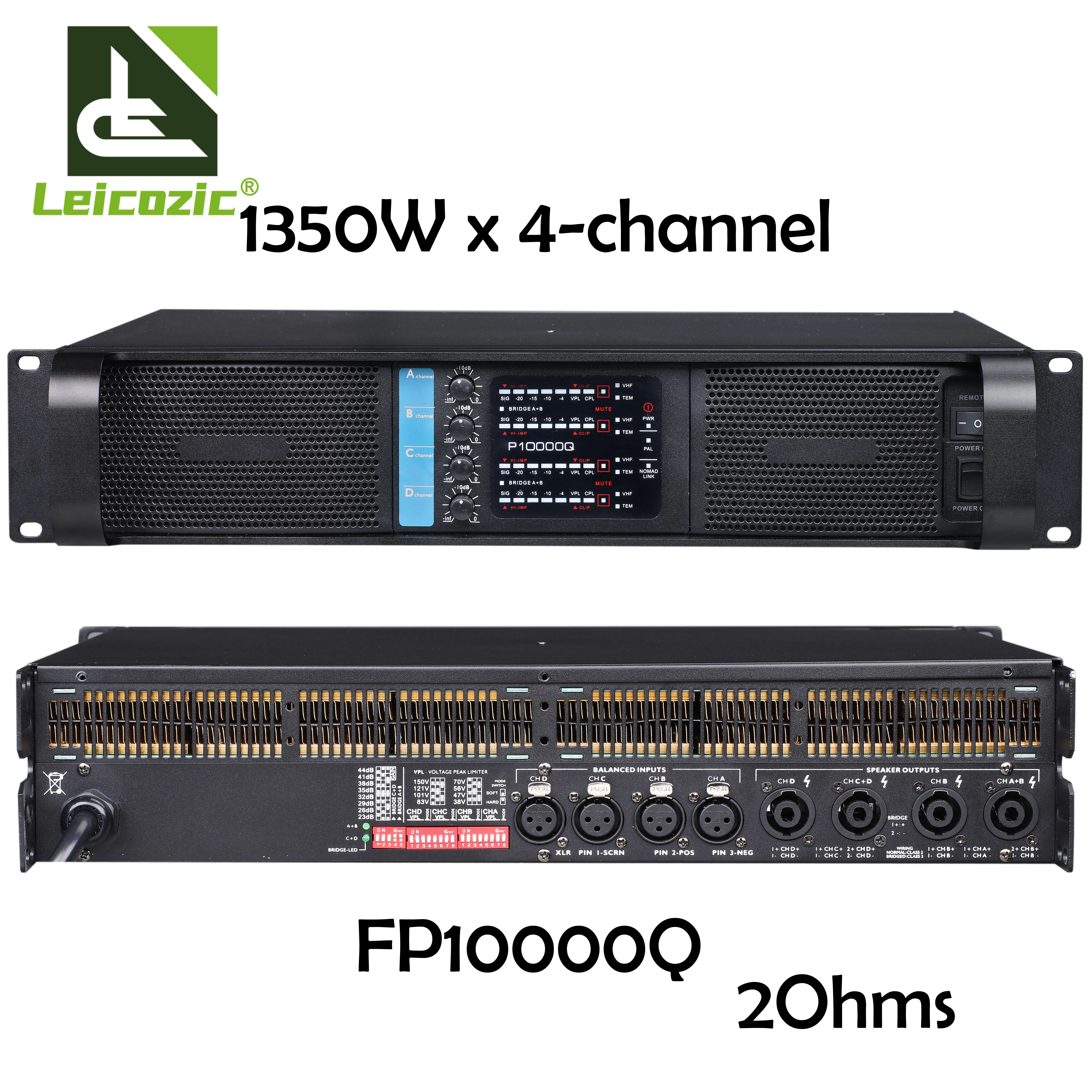 

Leicozic Audio Amplifier 4 Channel P10000Q Line Array Amplificadores 1350W Stereo Integrated Power Amp Class TD Amplificador