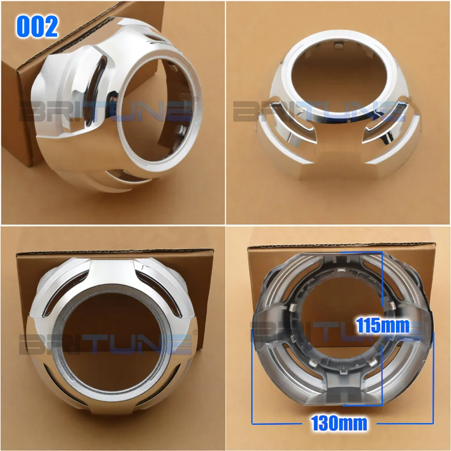 3.0 inch Projector Shrouds For Hella 3R G5/ Q5 Lens Bi-xenon Headlight Bezel Retrofit Lenses Covers Car Lights Accessories