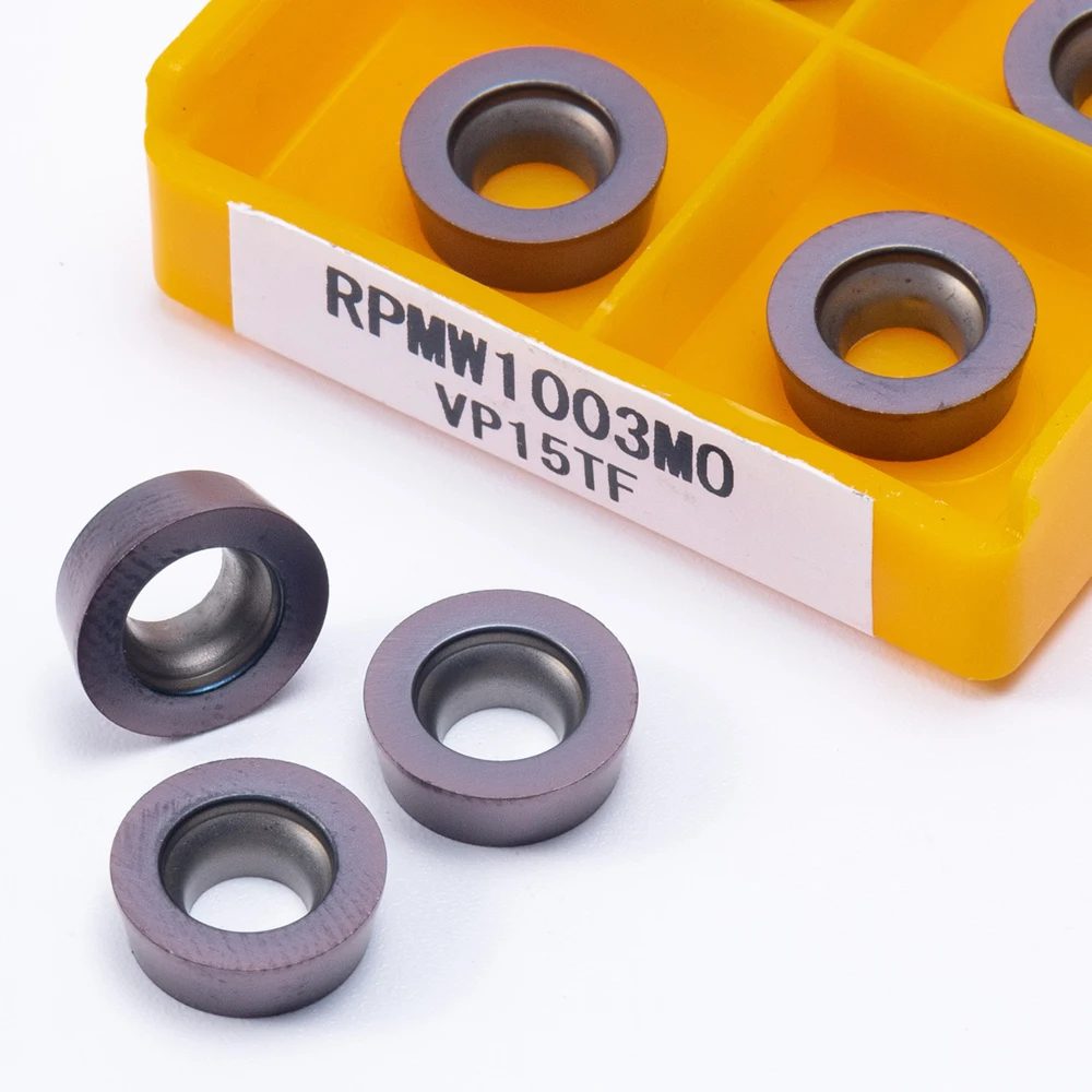 • VP15TF inserti in metallo duro utensili per tornitura RPMW 1003 MO VP15TF utensili per tornio Cnc utensili da taglio per metallo utensile per tornitura 10 pz