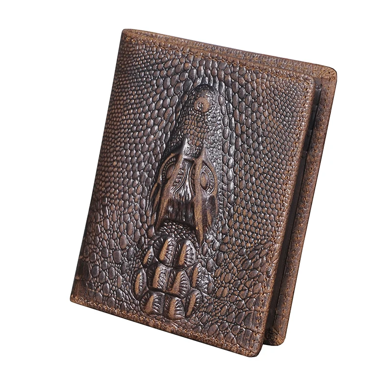 New Men Female Male Luxury Crazy Horse leather Gift Vertical Organizer Travel Card Holder Men's Wallet Slim Purse Designer 1010