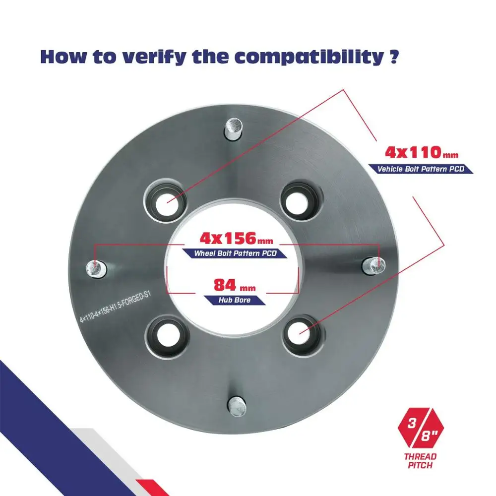 KSP 4x110mm to 4x156mm ATV Wheel Spacers Adapters 1.5\