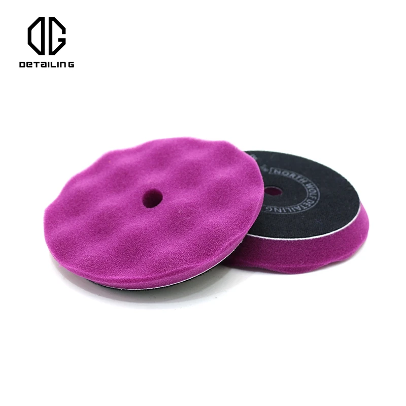 5 inch Newest Wave Sponge Auto Care Purple Cutting Pad 5inch Foam Buffing and Polishing Pad