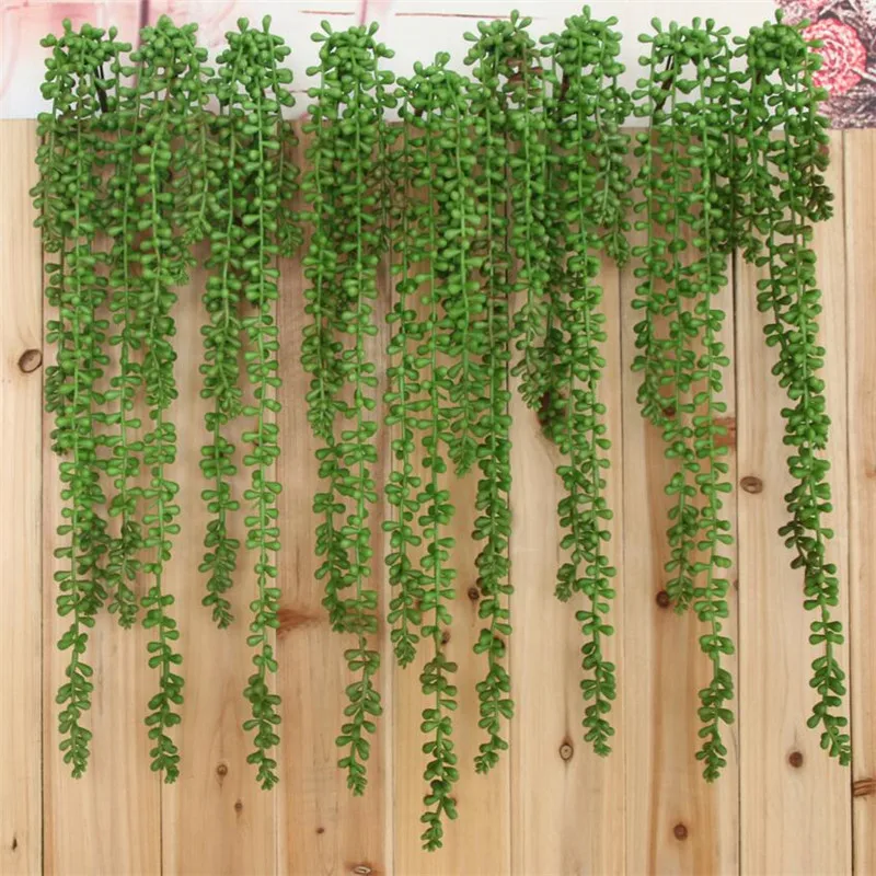 

Artificial Succulents Lover Tears Green Rattan Wall Hangings Simulation Plant Flower Branch Home Party Leisure Decor Plant