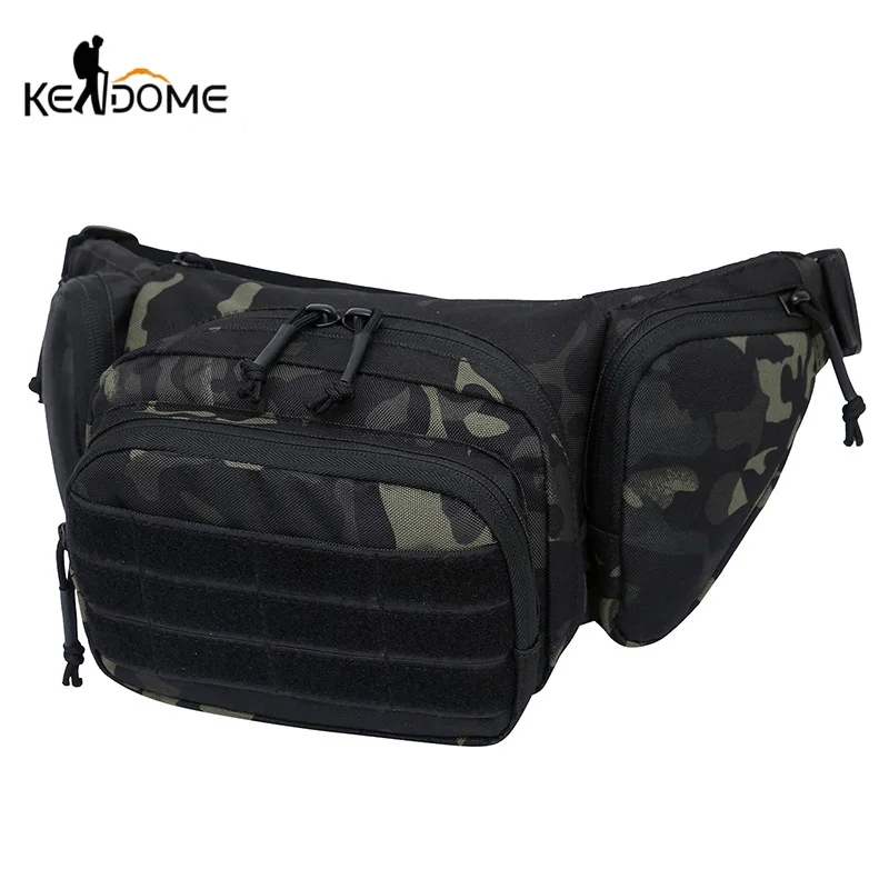 

600D Outdoor Tactical Camouflage Waist Bag Travel Cycling Fishing Storage Bag Diagonal Shoulder Messenger Waist Bag X712D