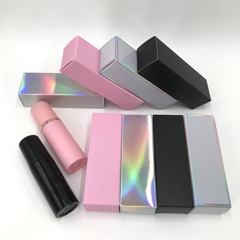 Custom Paper Box For Lash Shampoo Package Empty Holographic Pink Eyelashes Foam Boxes