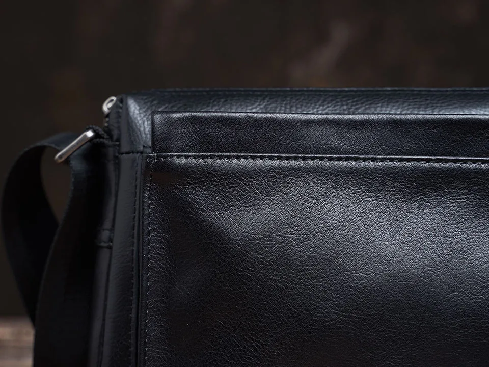 NUPUGOO Casual männer Schulter Tasche Aus Echtem Leder Mode-Trend Messenger Original Kleine Crossbody Zipper Tasche Für 9,7 Zoll Ipad – Detail 14