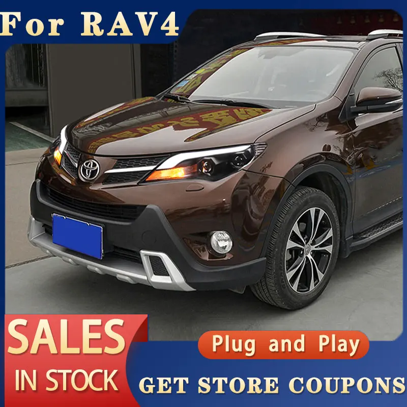 

For 2014-2015 New TOYOTA RAV4 LED Head lights RAV4 LED Head light DRL Bi Xenon Lens High Low Beam Parking Fog Lamp