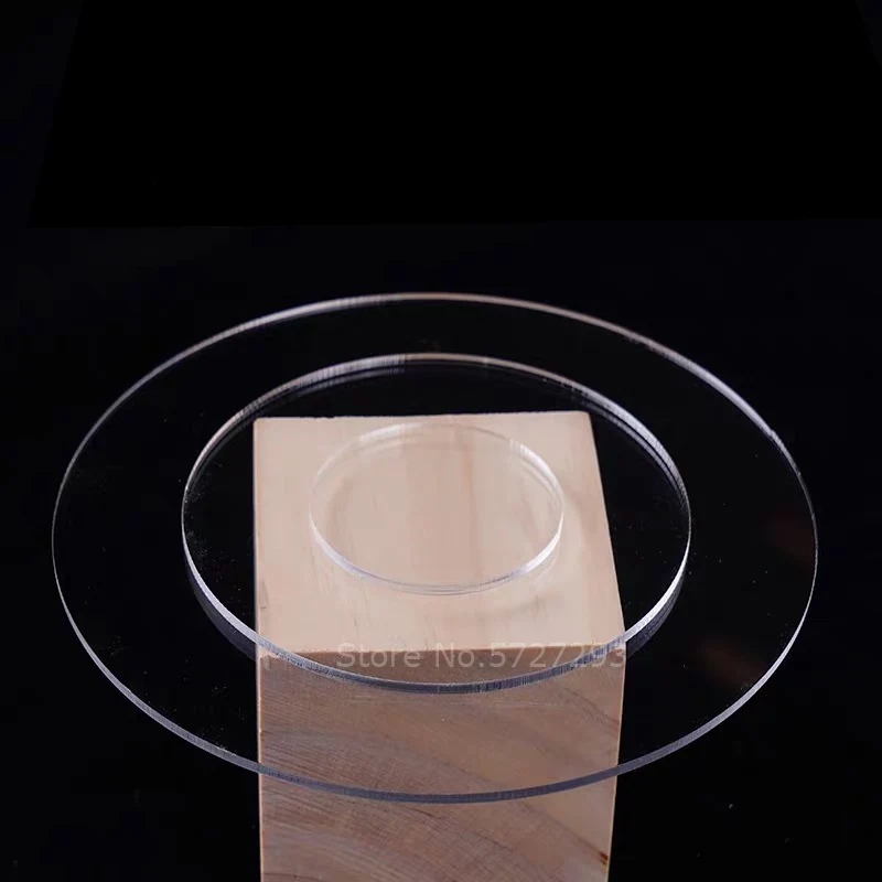 1pcs Round Acrylic Sheet Clear Cast Plexi glass Panel 1/8” Thick Transparent Plastic Board For Signs DIY Display Project Craft