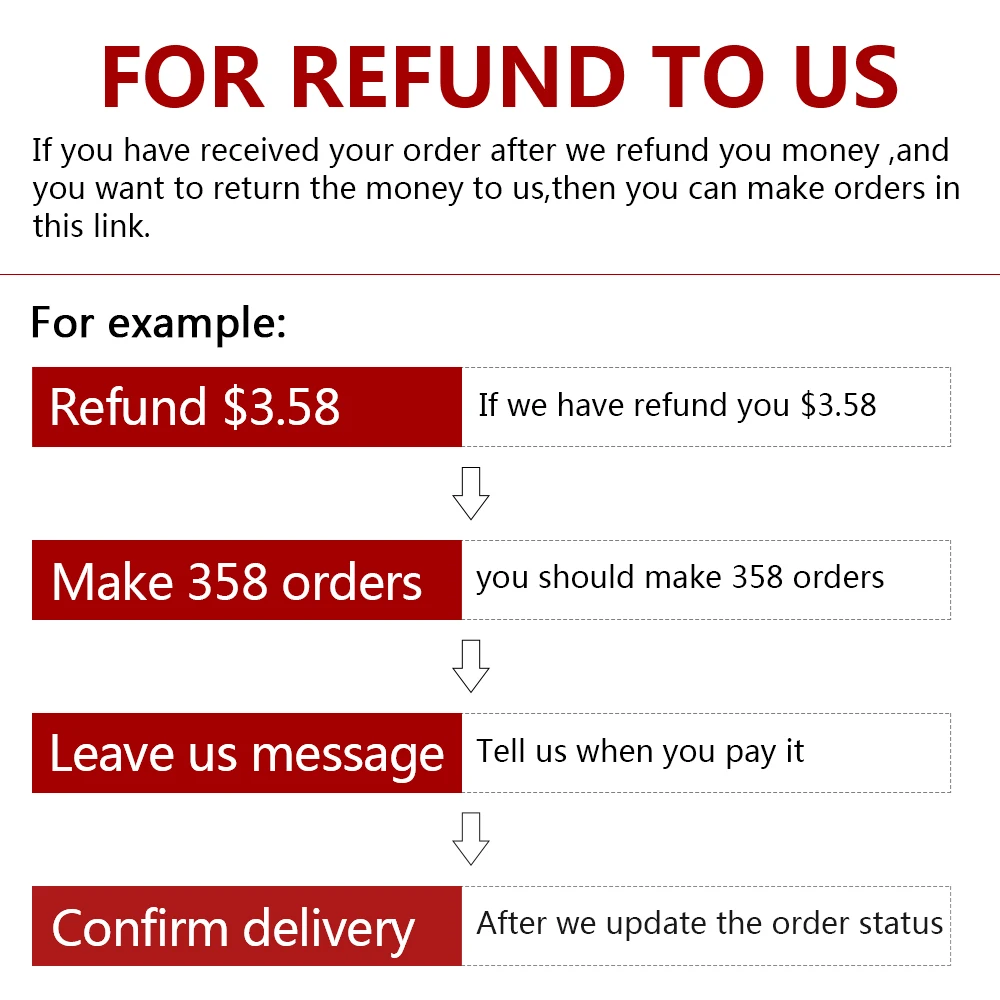 

FOR REFUND TO US