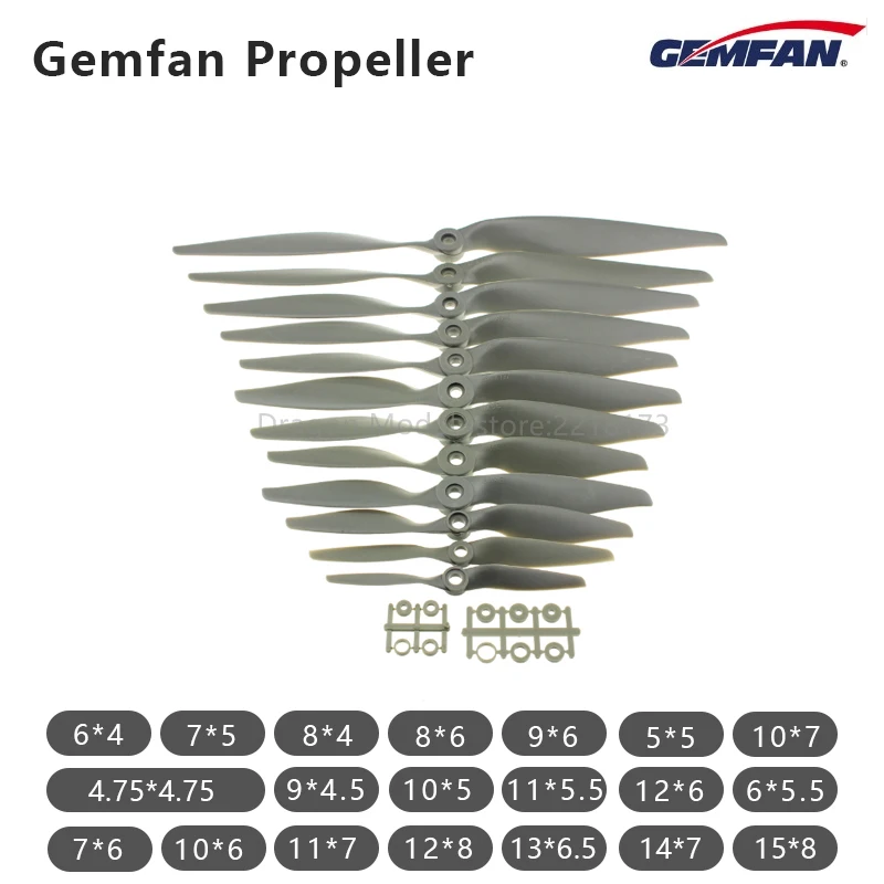 Gemfan APC Nylon Propeller 4747 5050 6040 7050 7060 8040 8060 9045 9060 1050 1060 1070 1155 1260 1365 1470 1580Prop For Airplane