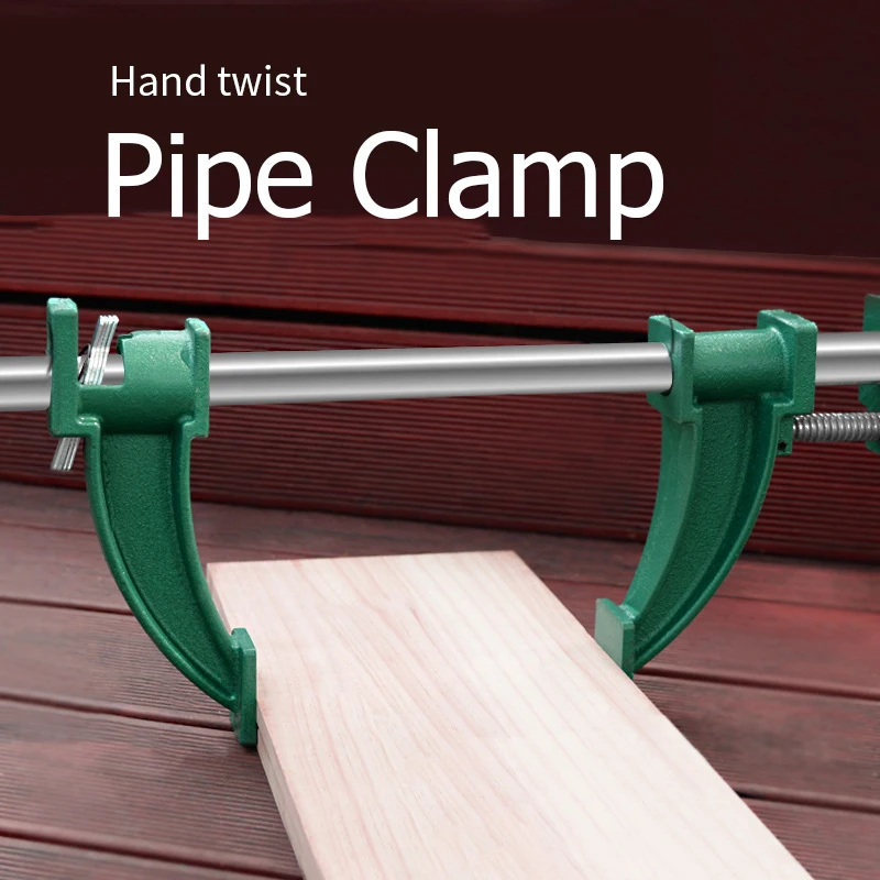Woodworking Pipe Clamp Set Hand Twist Adjustable Carpenter Clamping Device High Hardeness Clamping Quick Fixed Tool