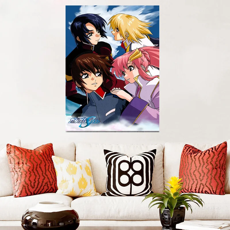 Canvas Painting Home Decor Gundam Seed Japan Anime Print Gift Poster Modern Wall Art Modular Picture Bedroom Background No Frame