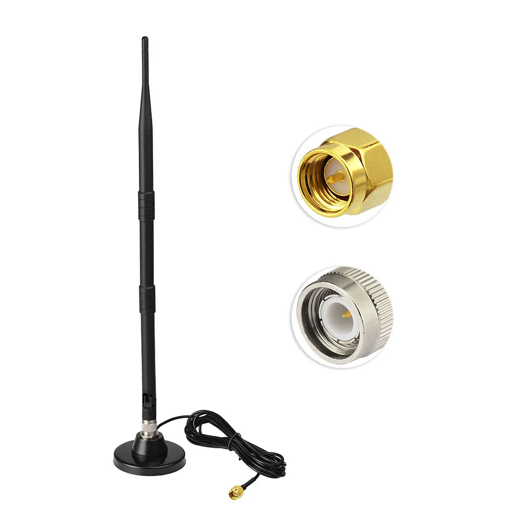 

Superbat 9dbi 700-2600Mhz Aerial Signal Booster 4G LTE Antenna Magnetic Base SMA Male Connector RG174 3M Cable for Huawei