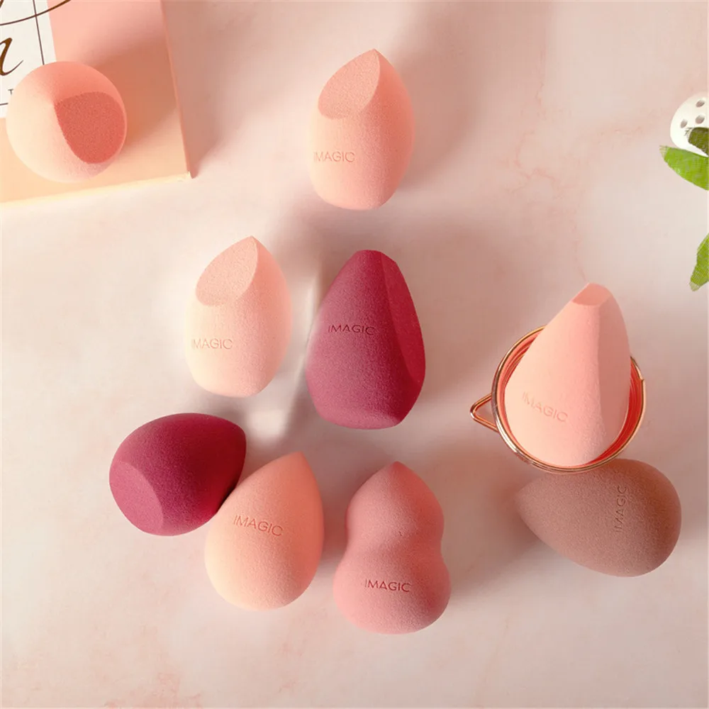 1PC Fashion Colorful Smooth Wet Dry Dual Use Cosmetic Puff Foundation Blender Makeup Sponge Powder Puff Beauty Makeup Tools