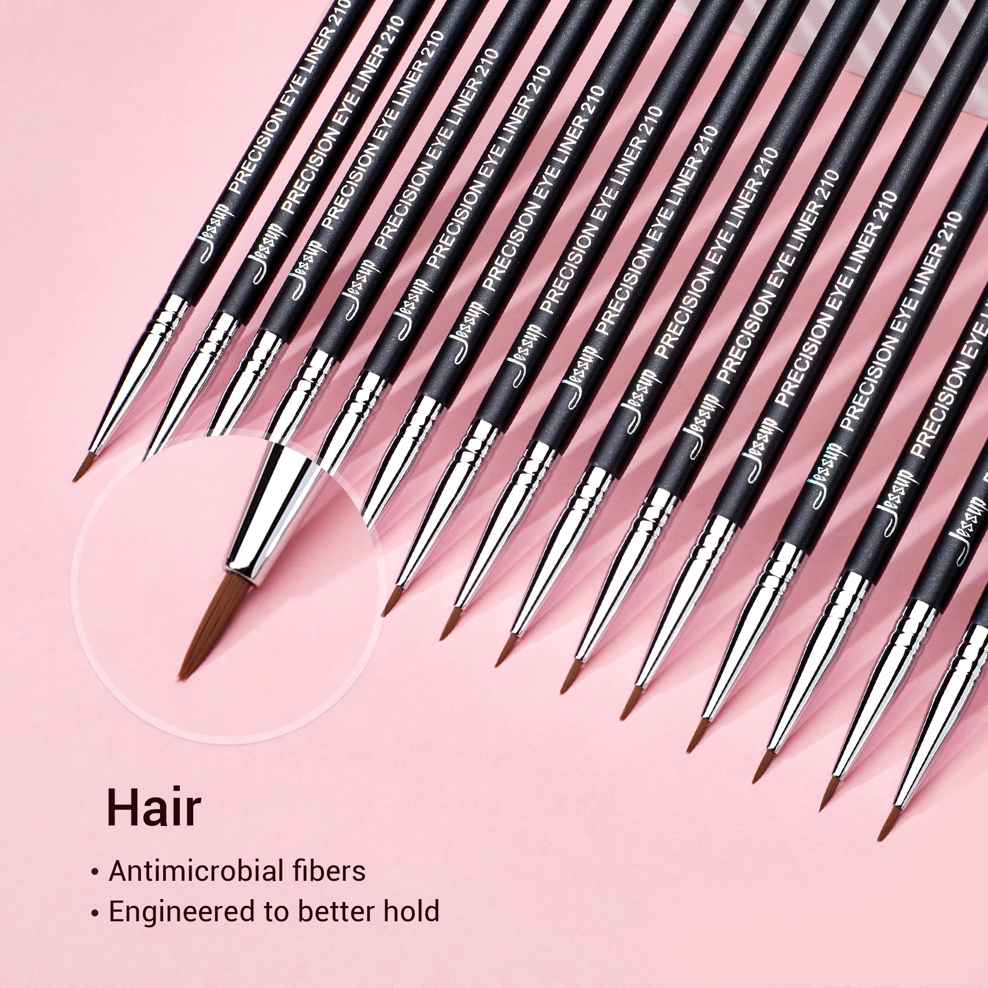 Jessup Eyeliner Brush Makeup Precision Fine point Premium Synthetic Eye Makeup Brush with right length and density S140