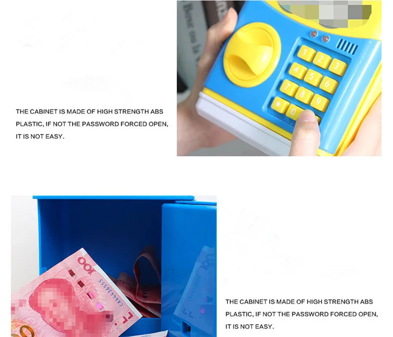 Electronic Piggy Bank Safe Box Money Boxes for Children Digital Coins Cash Saving Safe Deposit ATM Machine Kid Christmas Gift