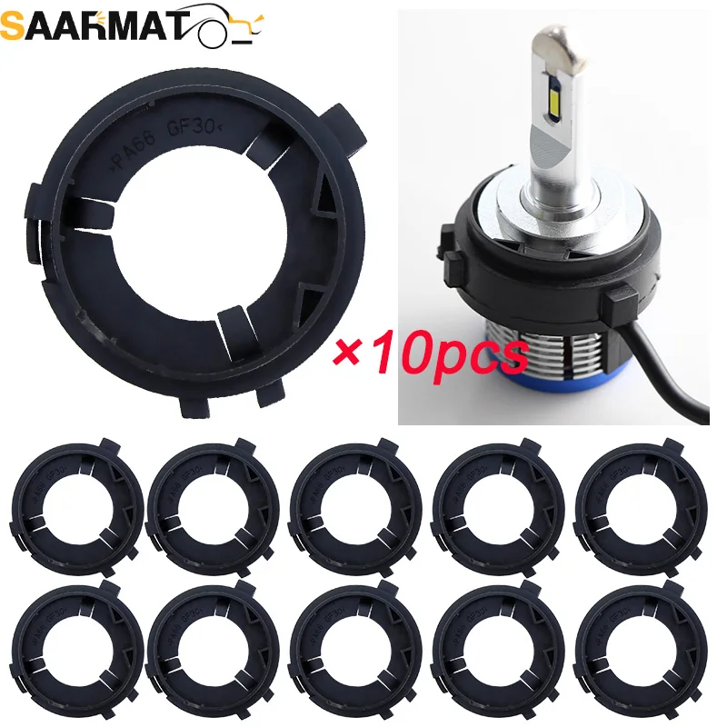 SAARMAT 10PCS/Lot Adapter H7 Led for Volkswagen GOLF 6 Sharan Scirocco Multivan Touran With Upgrade Headlight Socket Base Design