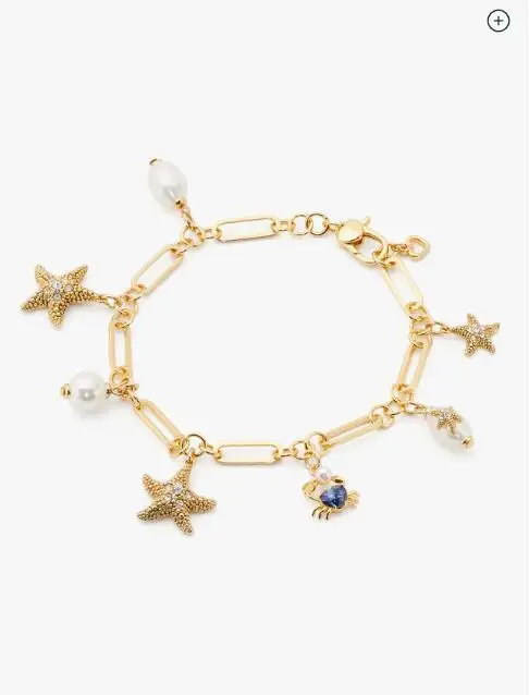 

Freshwater pearl multi pendant ocean star lovely crab bracelet