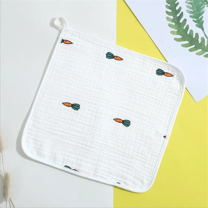 5pcs/lot Baby Handkerchief Square Baby Face Towel 25x25cm 25x50cm Muslin Cotton Infant Face Towel Wipe Cloth Bathing Wash Cloth