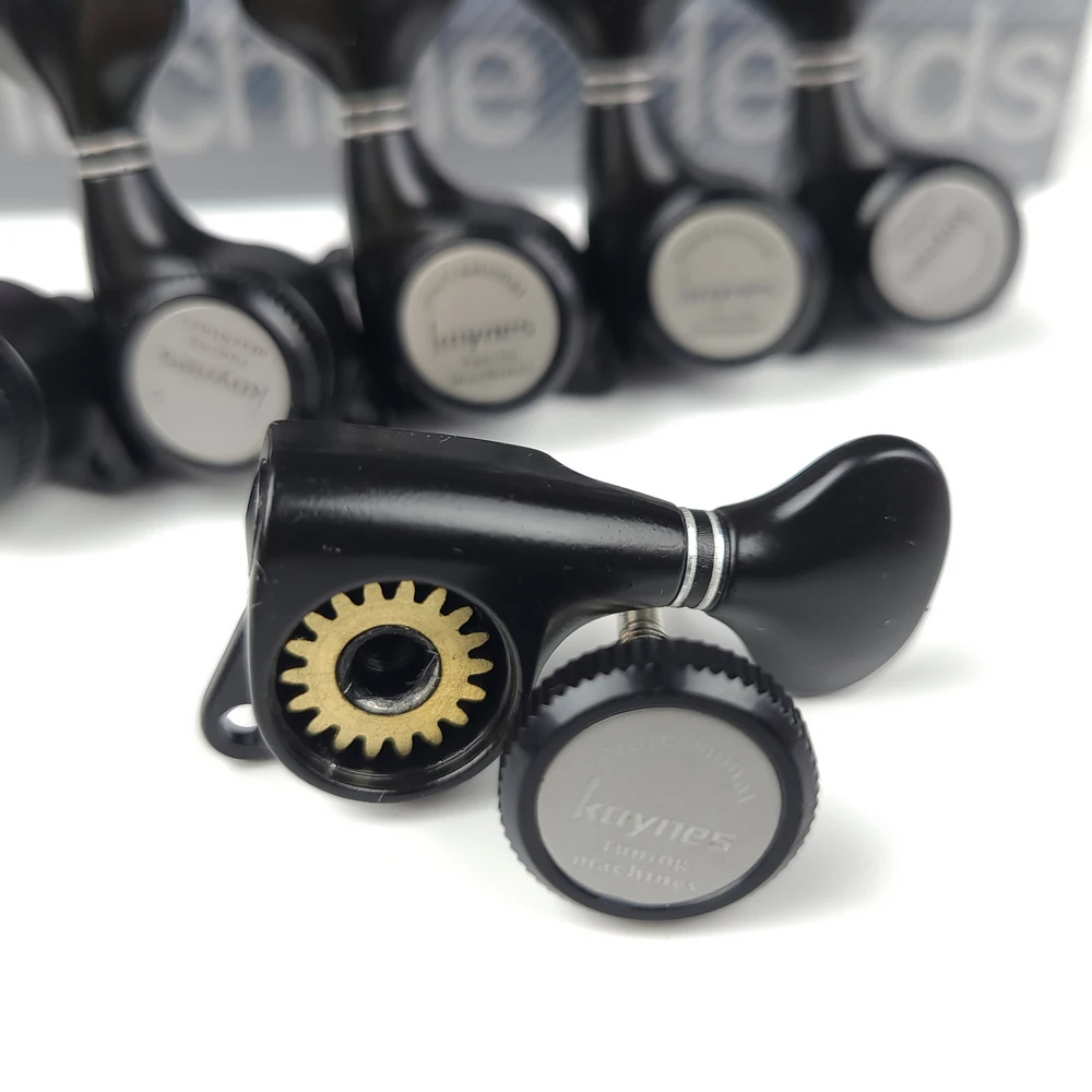 Imagem -05 - Kaynes-cabeças de Máquina de Guitarra Elétrica Bloqueio Afinação Pegs para lp sg tl Guitarra Estilo st Preto