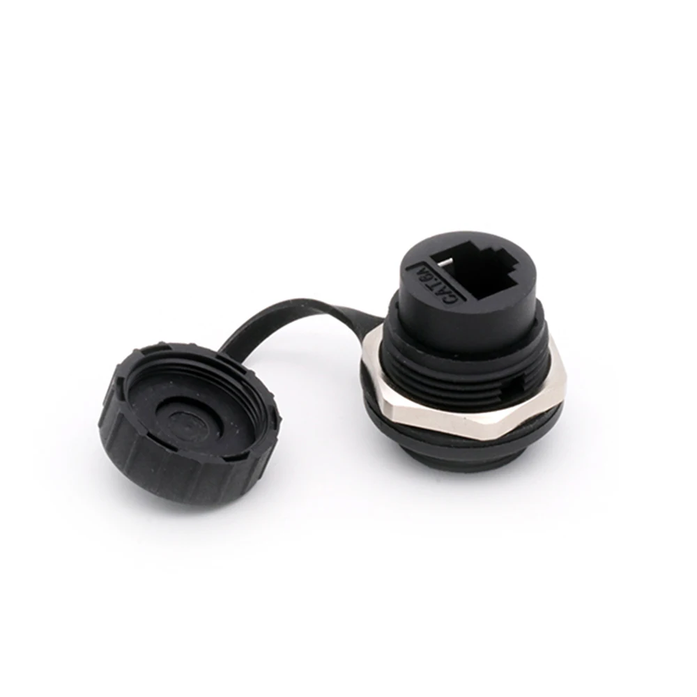 1PC RJ45 Connector, CAT.6, CAT6A,D type, 8P8C, Metal Shell+Copper Pins, Panel Mount Chassis RJ45 Female Socket Network Connector