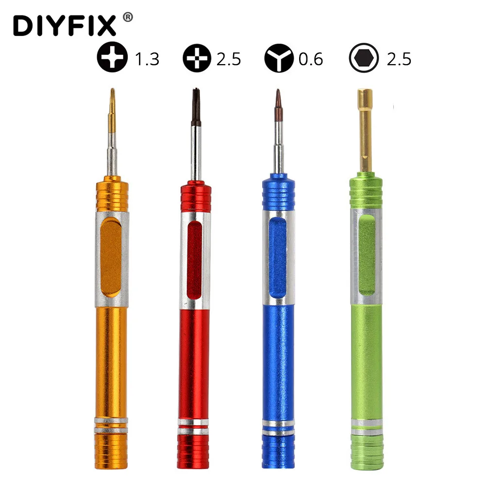 Magnetic Screwdriver 0.6 Y-Type 0.8 Pentalobe 1.5 Cross 2.5 Phillips 2.5 Hex for iPhone DIY Disassemble Opening Repair Tool Set