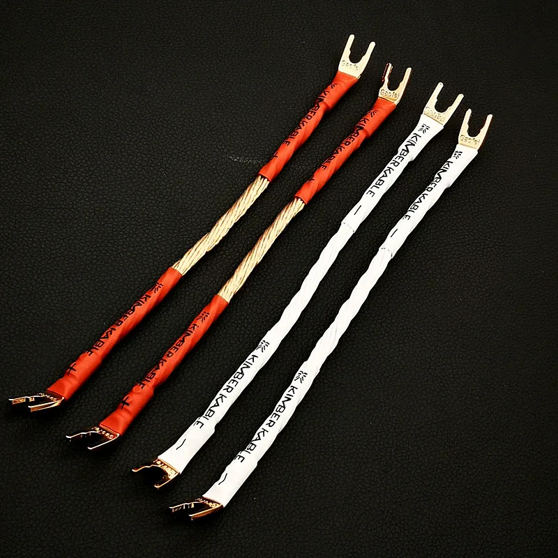 HIFI 20CM 12TC Speaker Cable, Jumper Cable Connecting wire Audio Jumper Cable Bridge Cable, Hifi Audio Speaker Jumper Cable