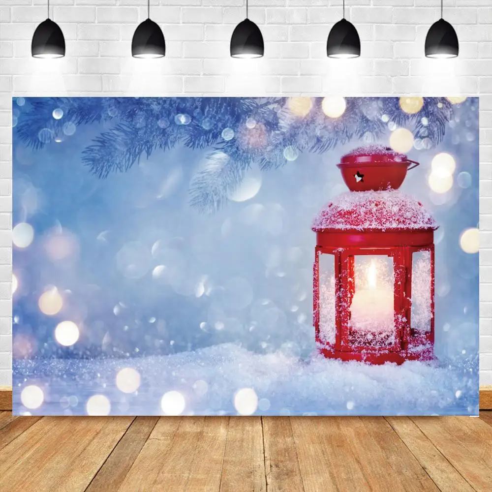 

Winter Snow Polka Dot Light Bokeh Photography Backdrop Candle Lantern Party Baby Newborn Portrait Photo Background