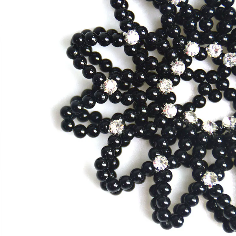 Crystal Hair Bun Covers Pearl Elastic Hair Net Ornament Crochet Handmade Hair Snood Ballet Dancing Snood Net Hair Accessories