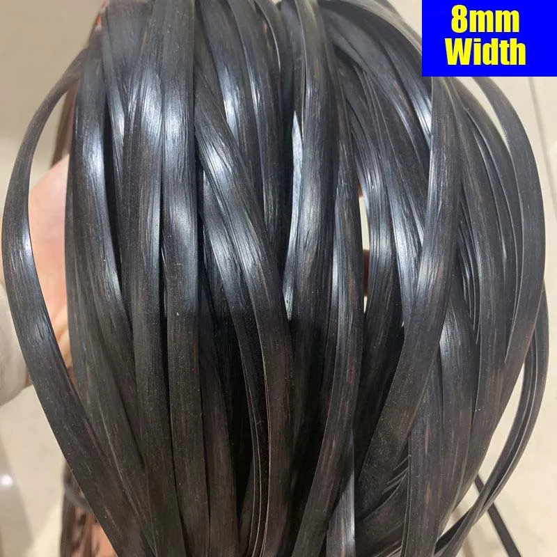 8Mm 500G Sâu Cứu Trợ Đen Gradient Phẳng Chất Liệu Mây Tổng Hợp Cuộn Tự Làm ĐAN Handmade Sửa Chữa Ghế Bàn Giỏ bình Trang Trí