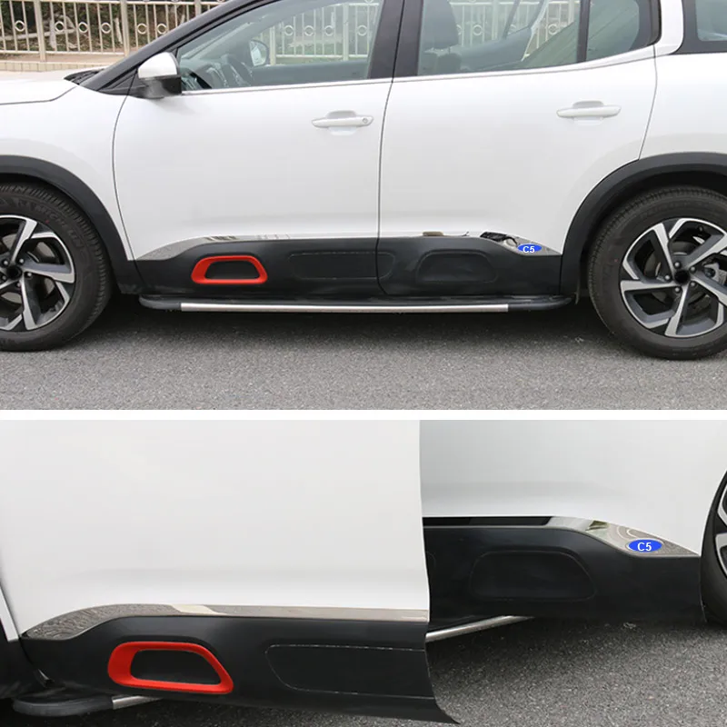 Vtear Door Trim Cover Exterior Stainless Steel Door Trim Strip Sticker Body Car-styling Accessories For Citroen C5 Aircross 2021