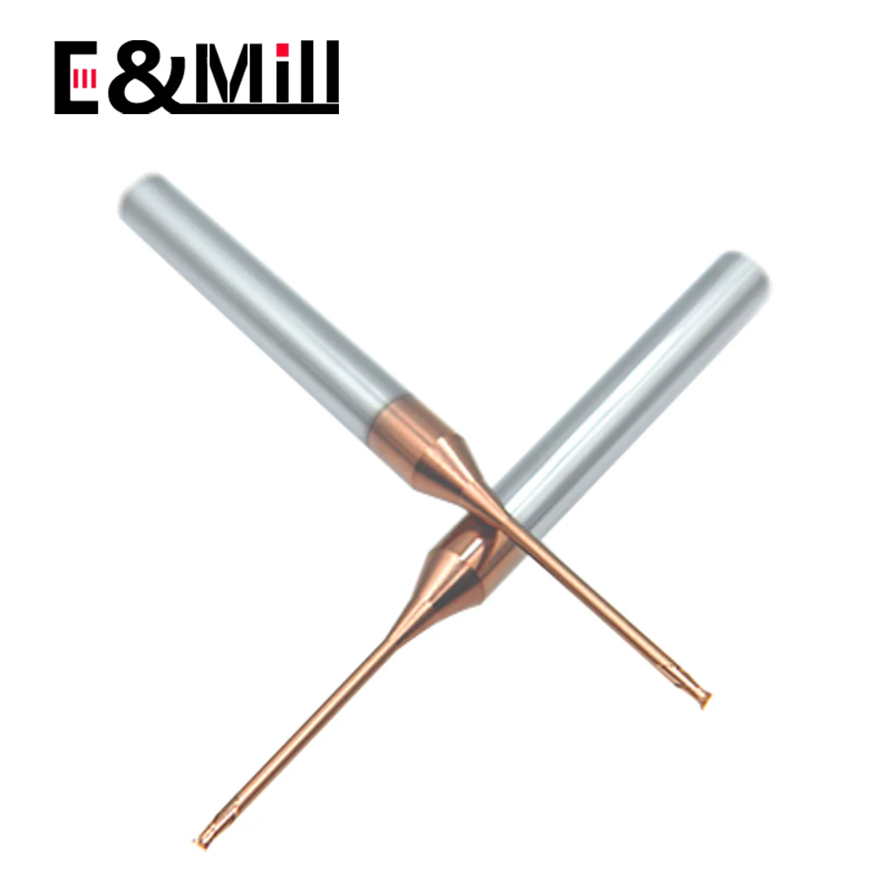 HRC55 2 Seruling Akhir Pabrik Dalam Alur Penggilingan Cutter 1Mm 1.5Mm 2Mm 2.5Mm Tungsten Steel kepala Dalam Alur Penggilingan Cutter 50L