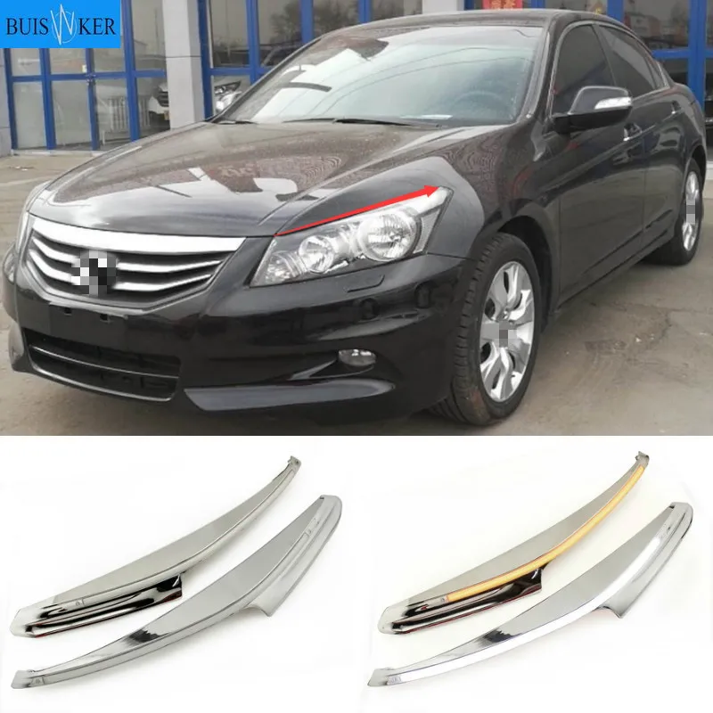 

2PCS Car Headlight Eyebrow Decoration Yellow Turn Signal DRL LED Daytime Running Light For Honda Accord 2011 2012 2013 2014